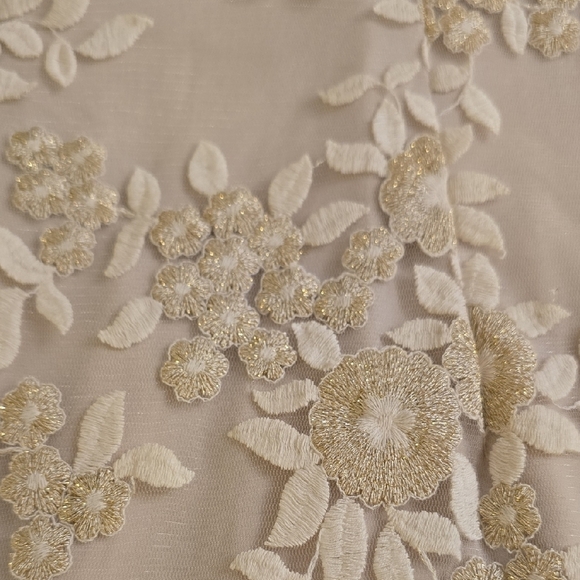 Ralph Lauren Cream and Gold Floral Mini Dress - Picture 10 of 15